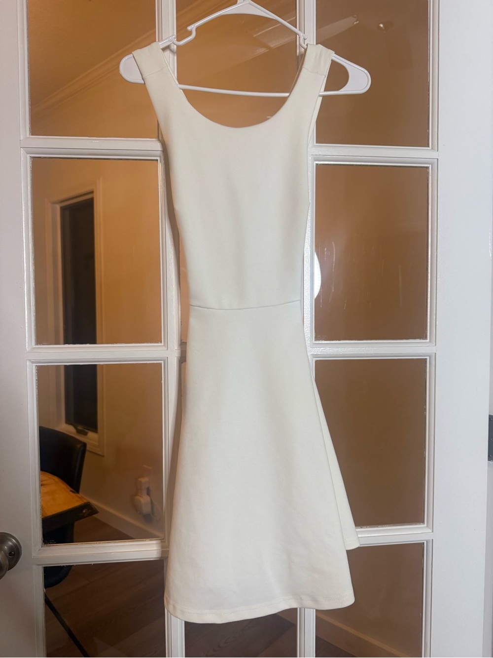 Classic White Sleeveless Fit-and-Flare Dress